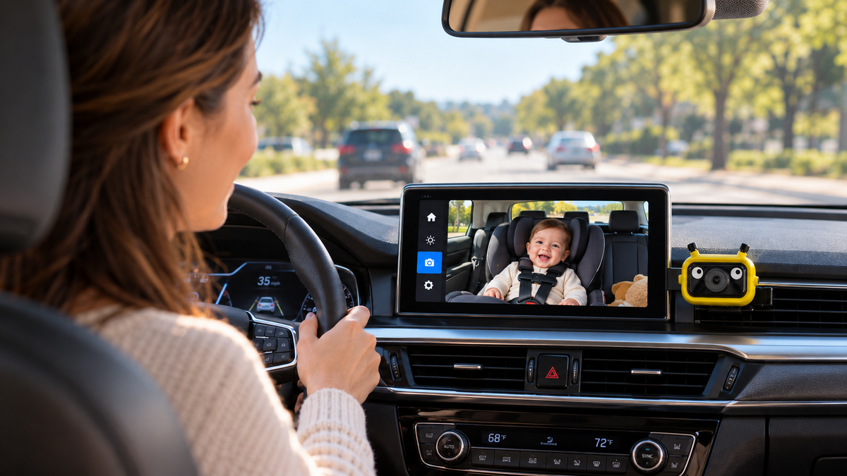 Your Car Already Has a Screen. Why Add Another One to Monitor Your Baby?
