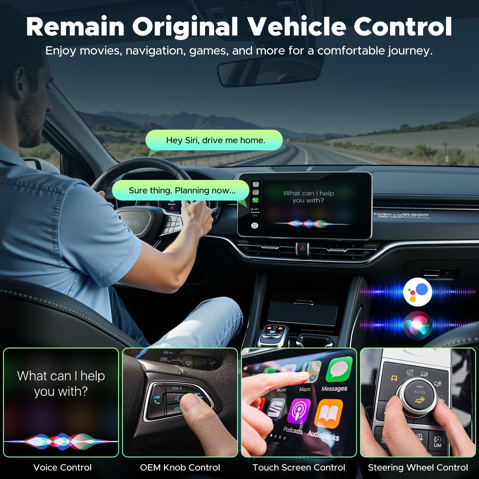 LAMTTO RC25 Car TV Mate Pro HDMI Multimedia & Wireless CarPlay Adapter