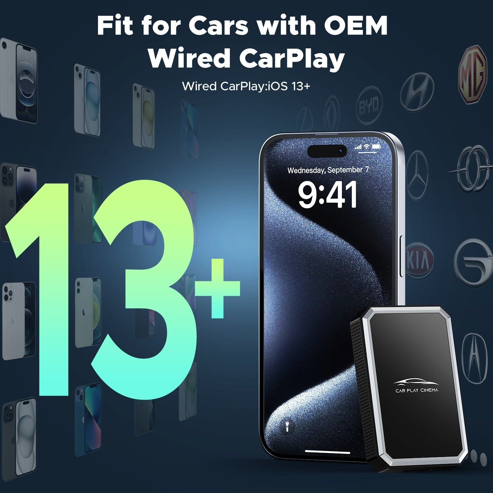 LAMTTO RC25 Car TV Mate Pro HDMI Multimedia & Wireless CarPlay Adapter