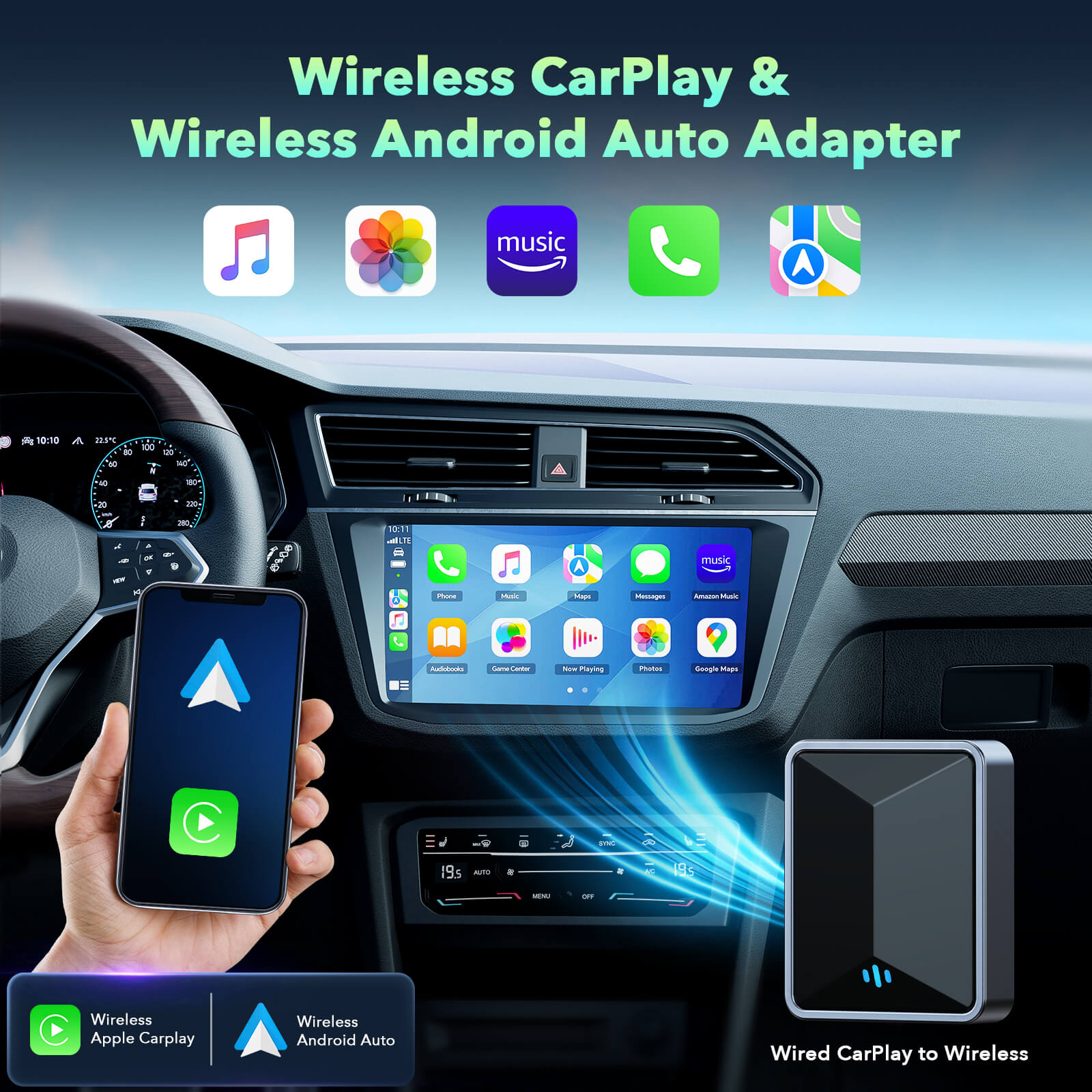 Wired to Wireless CarPlay Adapter