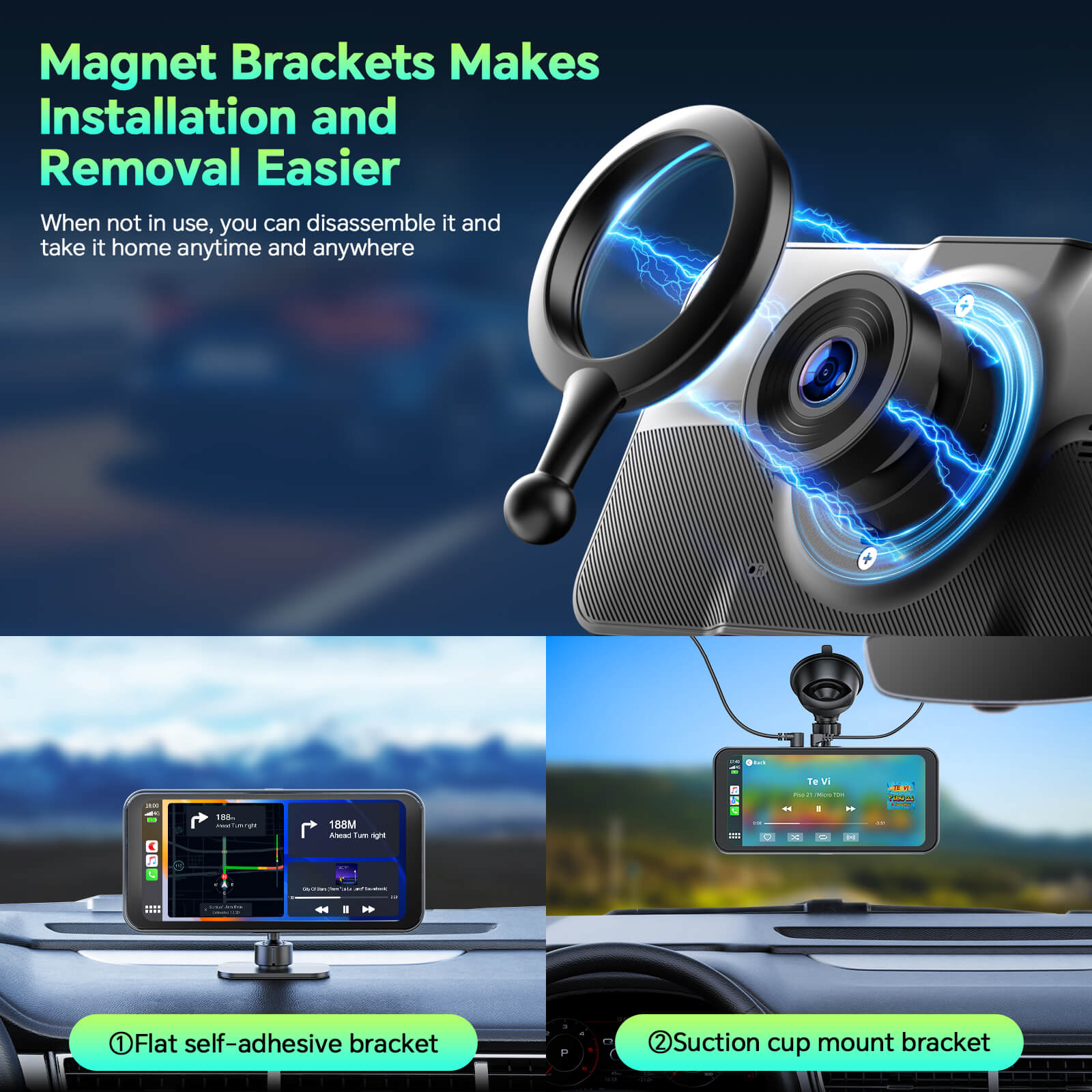 Carplay Android Auto With 4K Dual Dash Cam