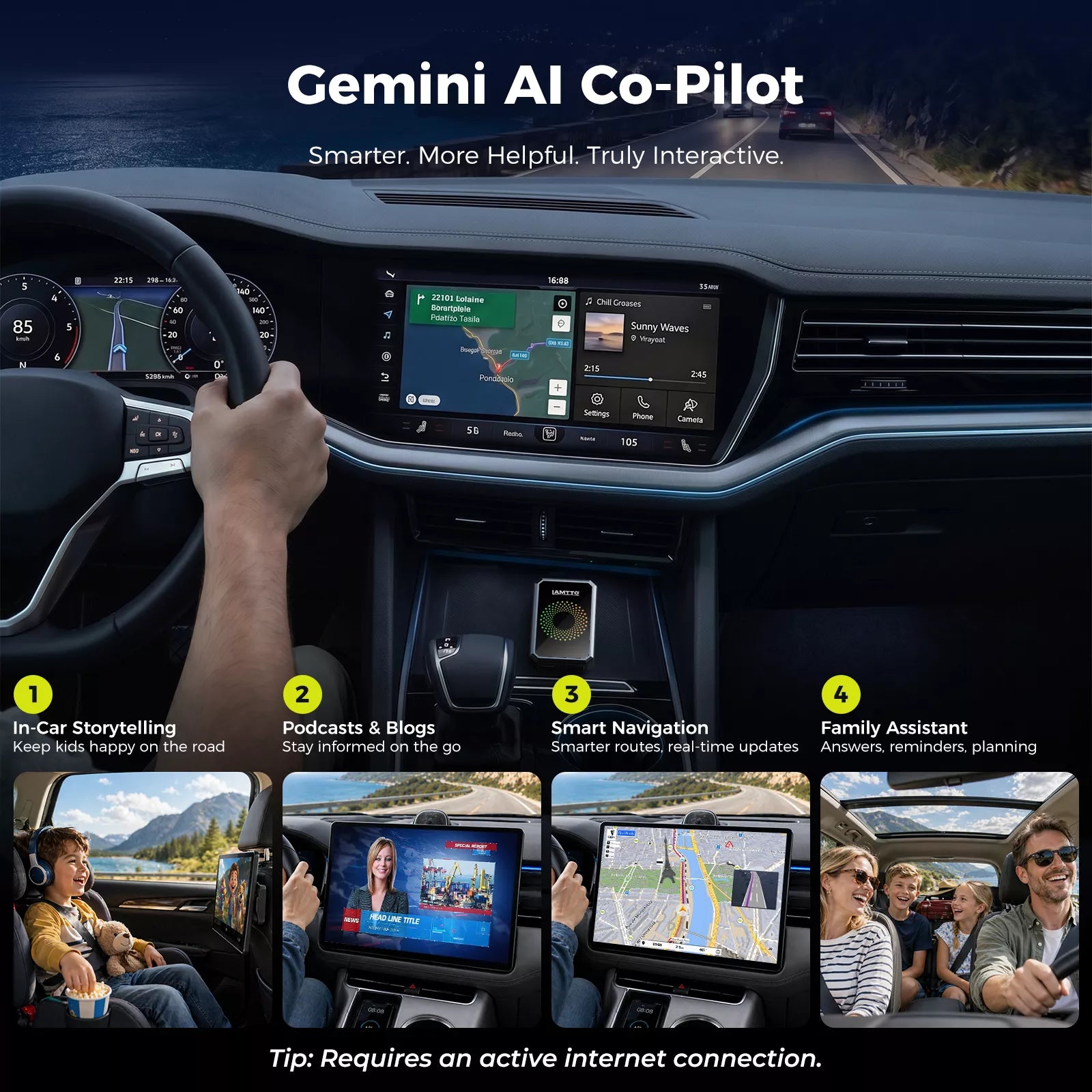LAMTTO RC23 3-in-1 Magic Video Carplay Box for Streaming Netflix/YouTube/TikTok