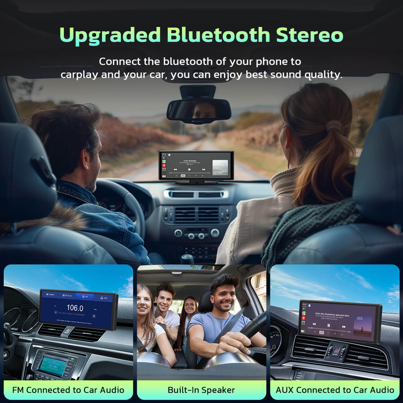LAMTTO RC16 9.26" Wireless Car Stereo with Carplay & Android Auto for All Vehicles