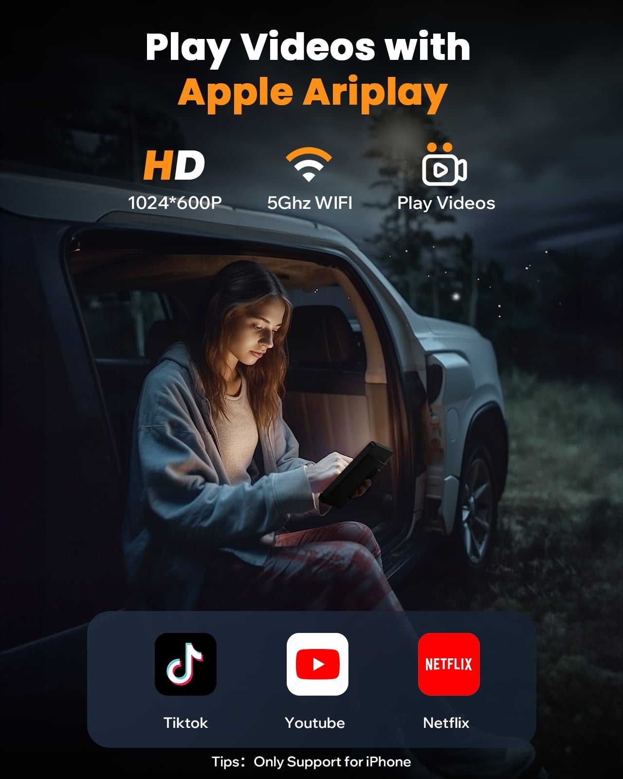 Car Dashboard with Apple Carplay