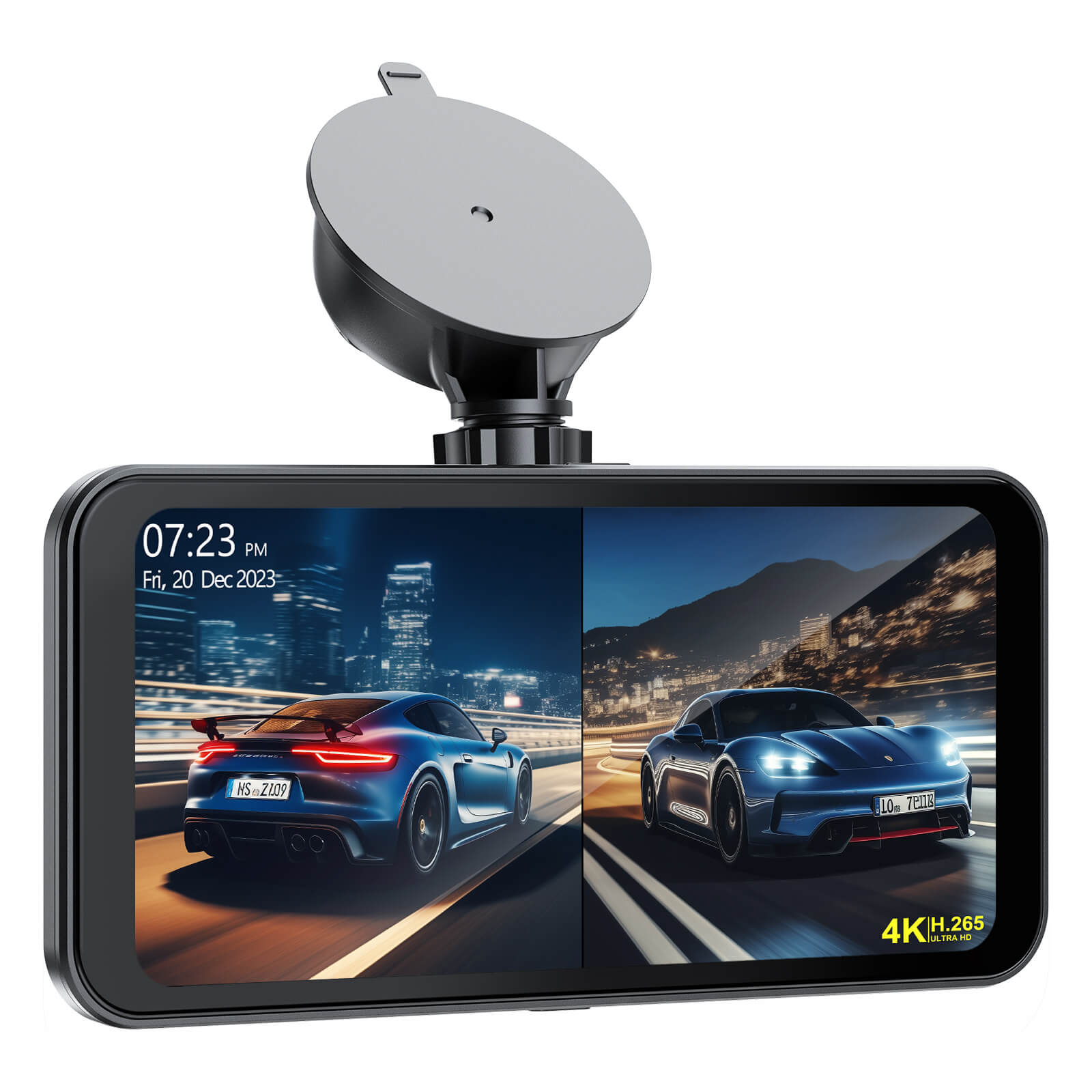 LAMTTO RC11 6.25" Carplay & Android Auto With 4K Dual Dash Cam, Support Park Assist, Loop Record, G-Sensor and 64G SD Card