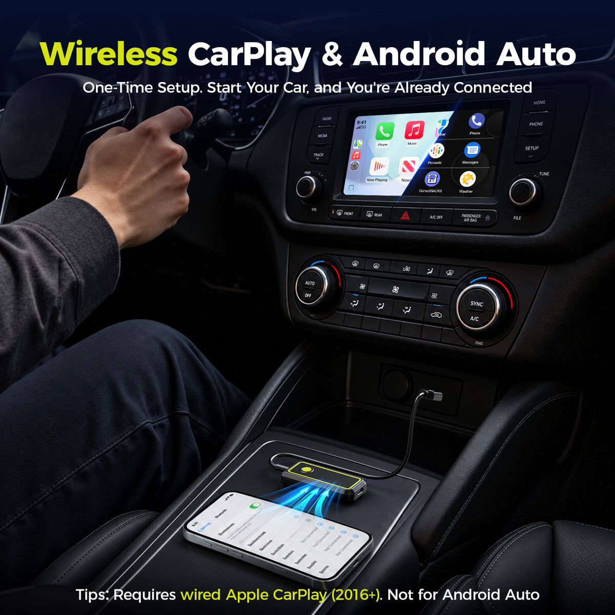 LAMTTO RC33 Mirror Touch Wireless CarPlay Adapter – Full Phone Mirroring & Touch Control
