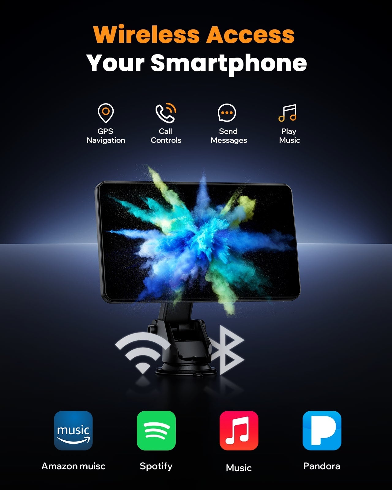 Car Dashboard with Apple Carplay