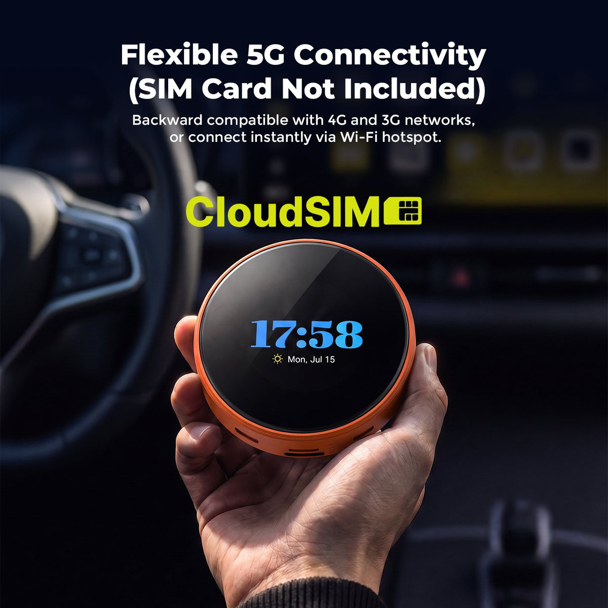 LAMTTO RC31 5G LTE CarPlay AI Box – Android 15, 8GB+128GB, Wireless CarPlay & Android Auto