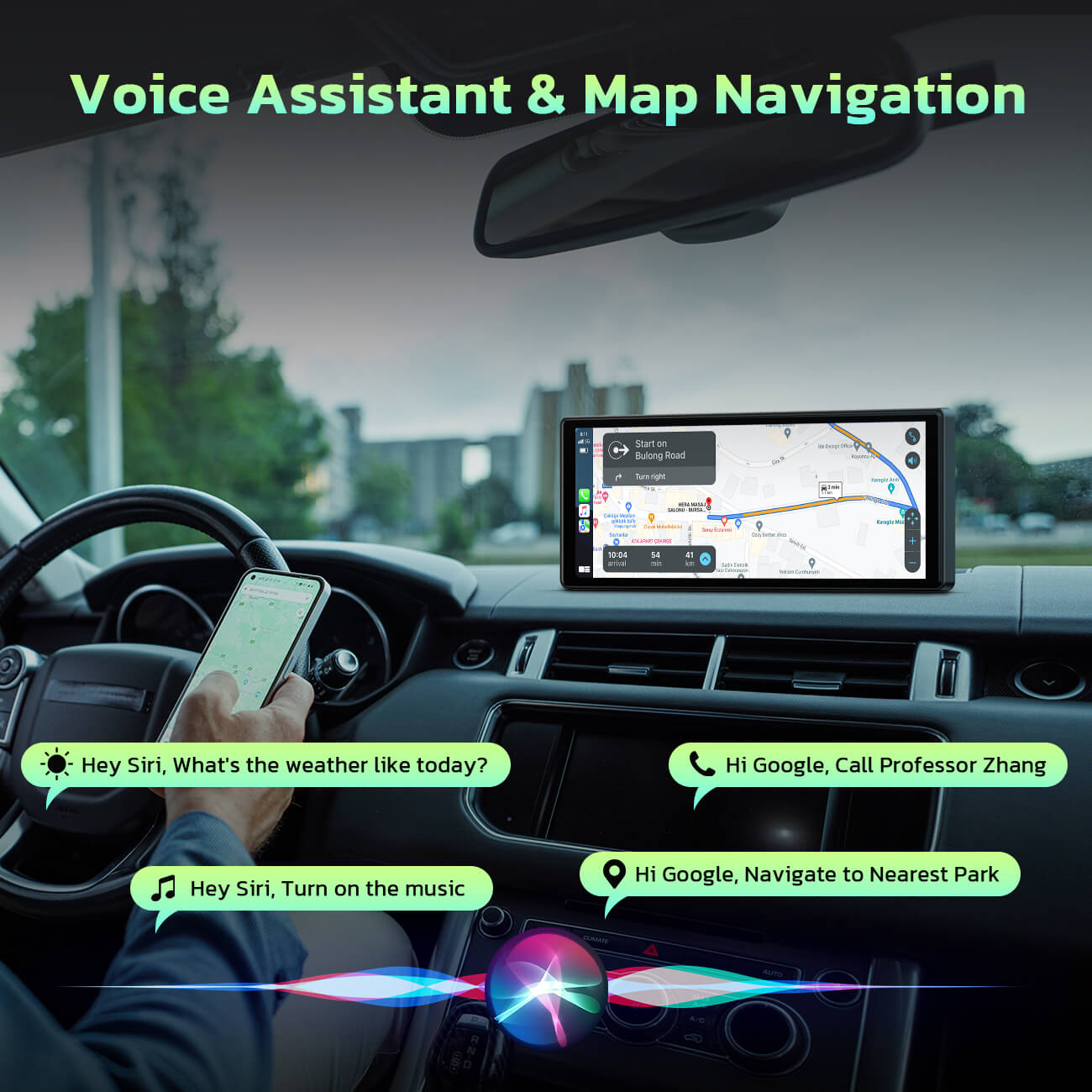 LAMTTO RC16 9.26" Wireless Car Stereo with Carplay & Android Auto for All Vehicles