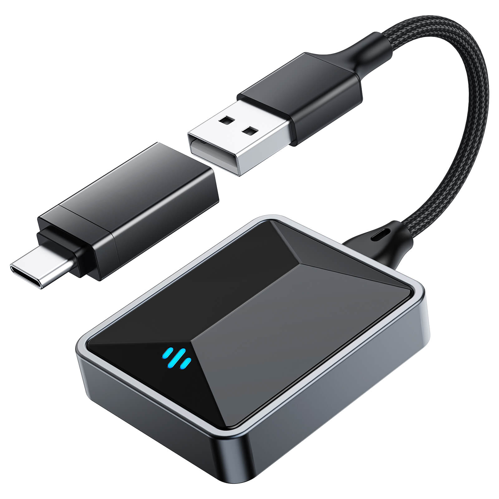 LAMTTO RC21 2 in-1 Adapter for OEM CarPlay & Android Auto Wireless Adapter