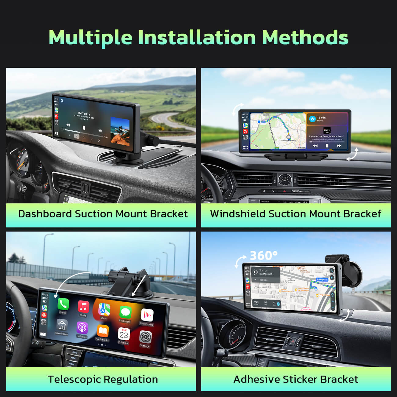 LAMTTO RC16 9.26" Wireless Car Stereo with Carplay & Android Auto for All Vehicles