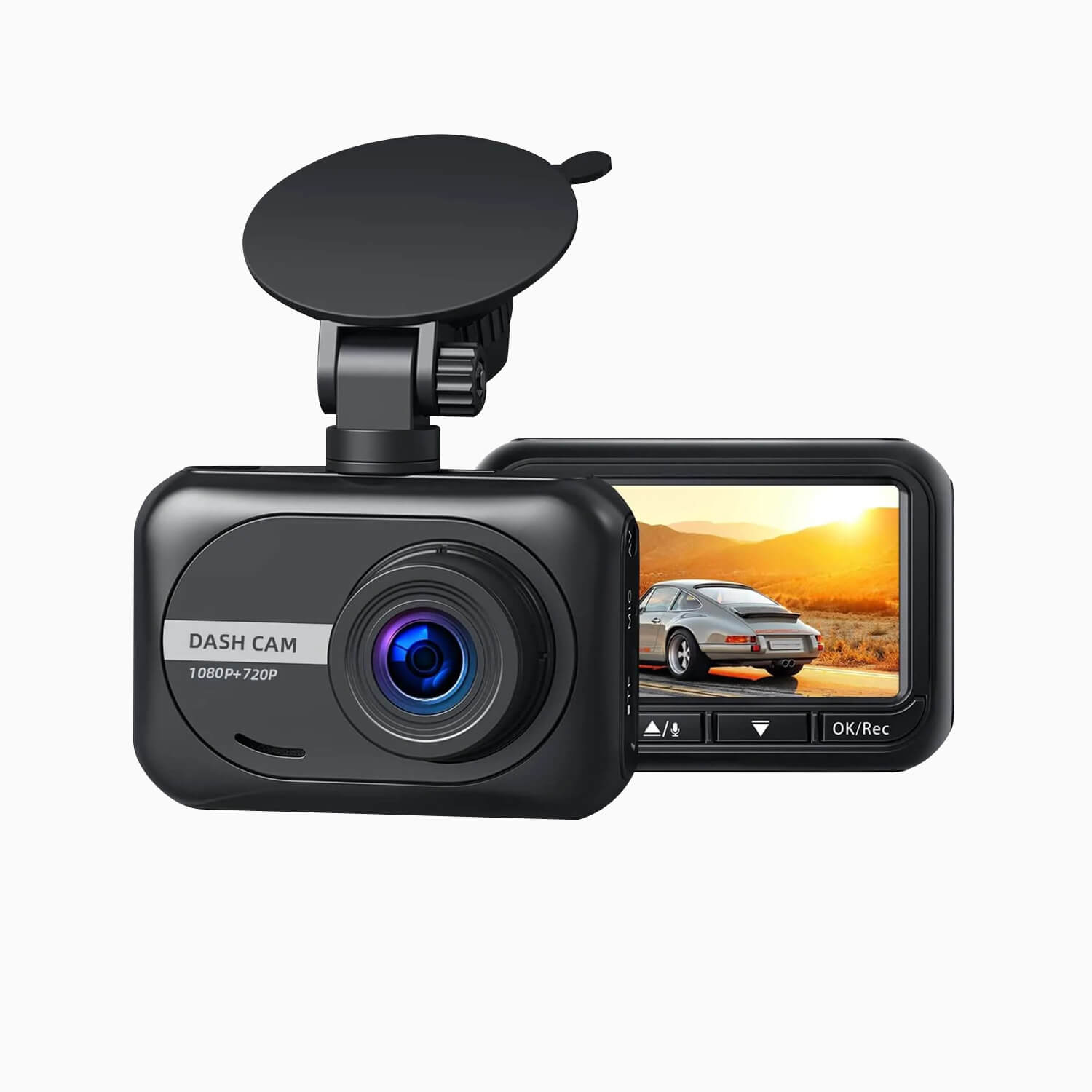 LAMTTO DC07 1080P Full HD Dash Cam Front and Back with SD Card