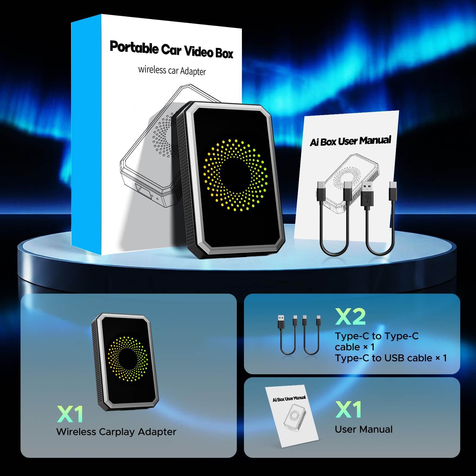 LAMTTO RC23 3-in-1 Magic Video Carplay Box for Streaming Netflix/YouTube/TikTok