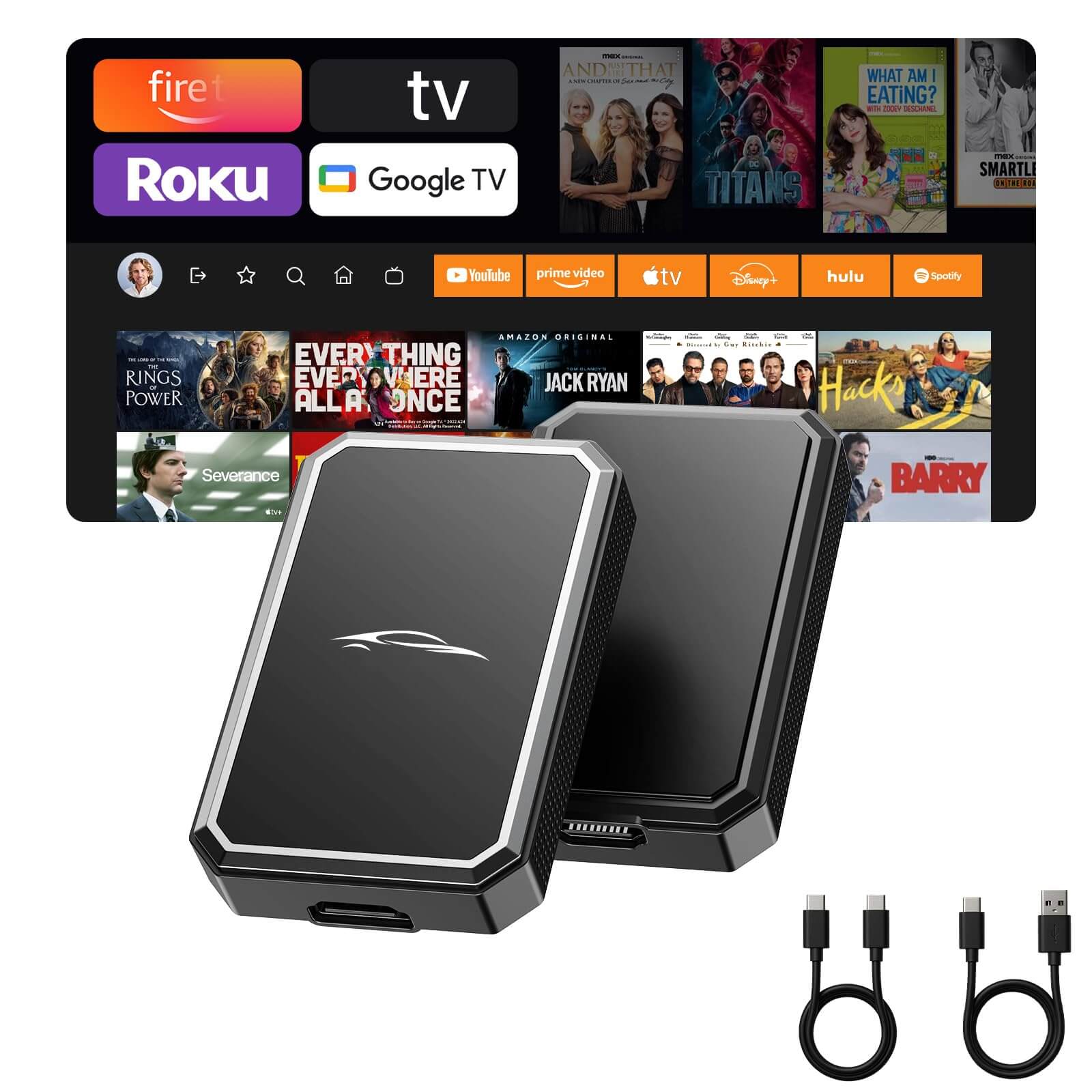 Lamtto RC25 Car TV Mate Pro HDMI Multimedia & Wireless CarPlay Adapter