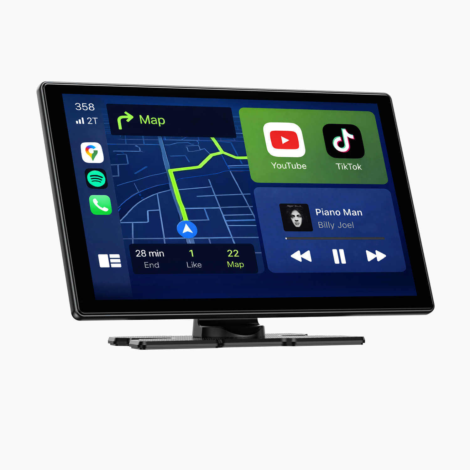 LAMTTO RC30 9‘’ Carplay Screen with Netflix YouTube and 1080P Backup Camera