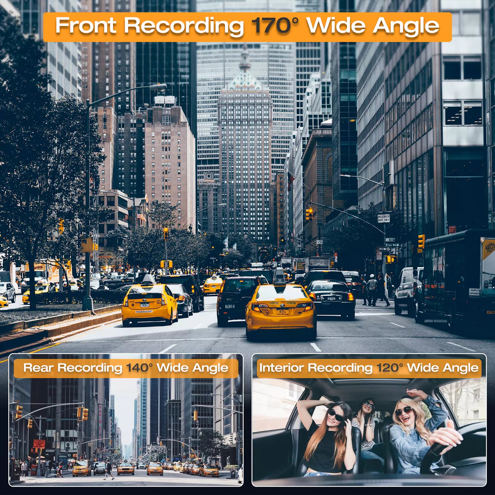 3 Channel 4K Car Camera