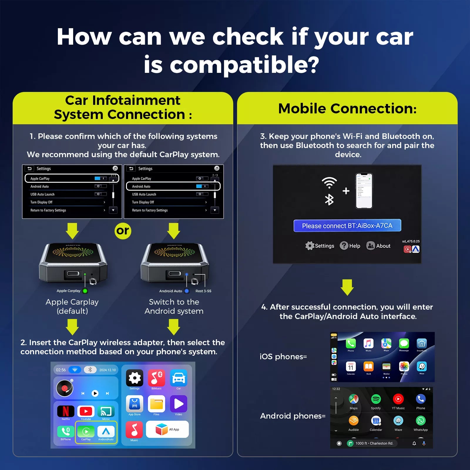 LAMTTO RC23 3-in-1 Magic Video Carplay Box for Streaming Netflix/YouTube/TikTok