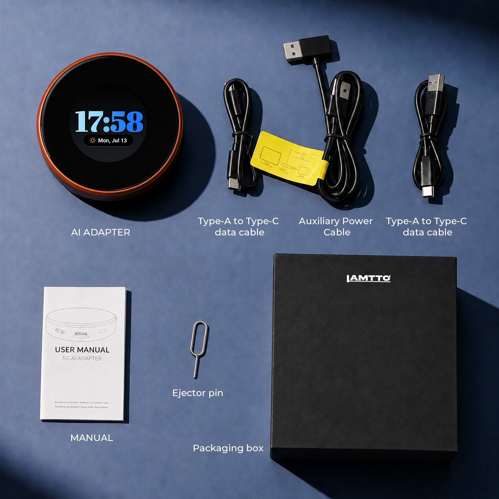 LAMTTO RC31 5G LTE CarPlay AI Box – Android 15, 8GB+128GB, Wireless CarPlay & Android Auto