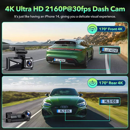 4K Front & Rear Dash Cam