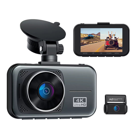 4K Front and 1080P Rear Dash Camera