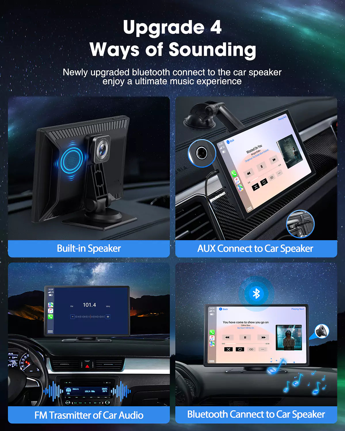 Carpuride 7 inch Draadloze Apple Carplay & Android Auto Stereo, Bluetooth 5.0/Spiegel Link/GPS/Siri/FM/Google, Ondersteuning Vrachtwagens RV Dashboard Gemonteerd Autoradio (WP701S Carpuride 7 inch Draadloze Apple Carplay & Android Auto Stereo, Bluetooth 5.0/Spiegel Link/GPS/Siri/FM/Google, Ondersteuning Vrachtwagens RV Dashboard Gemonteerd Autoradio (WP701S