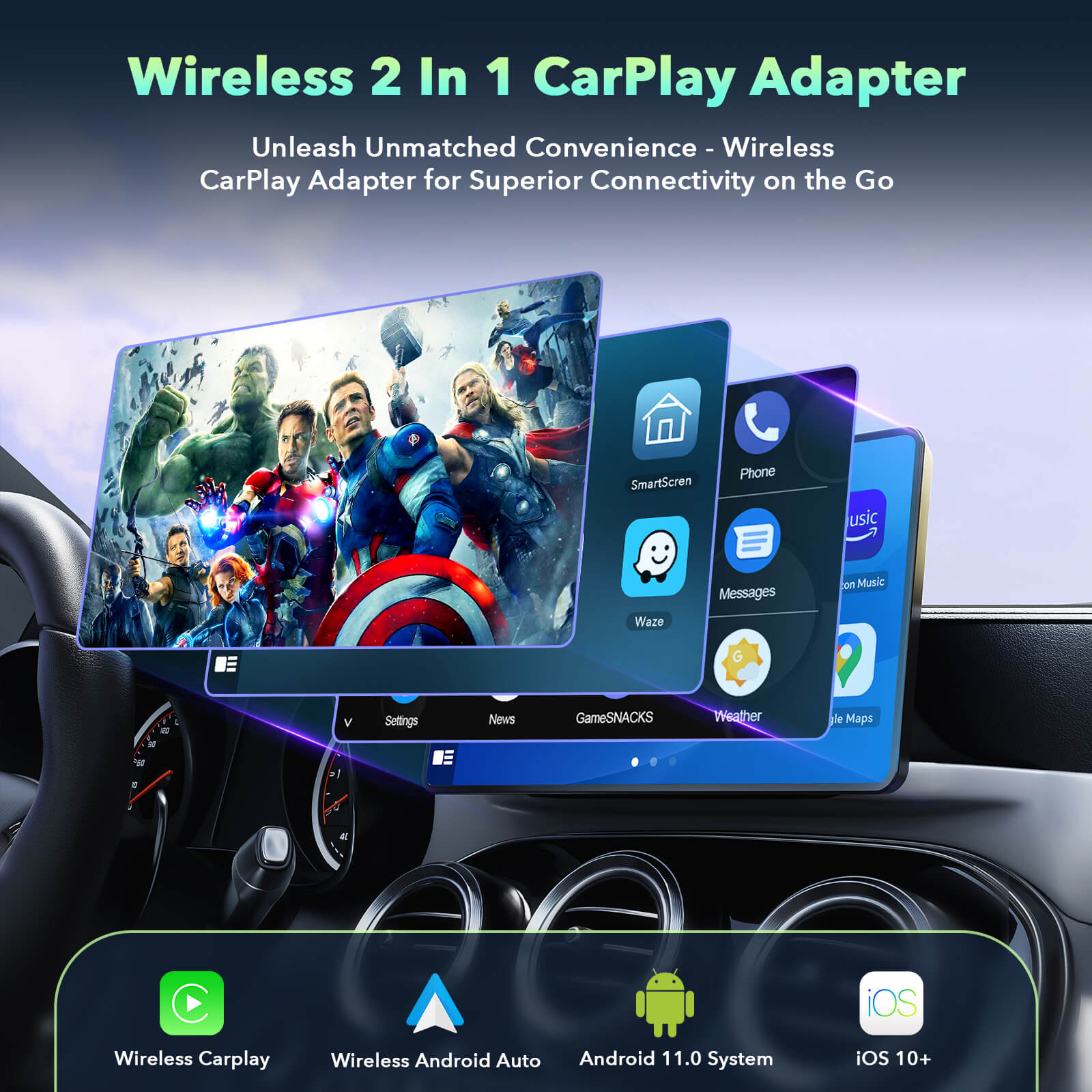 Wired to Wireless CarPlay Adapter