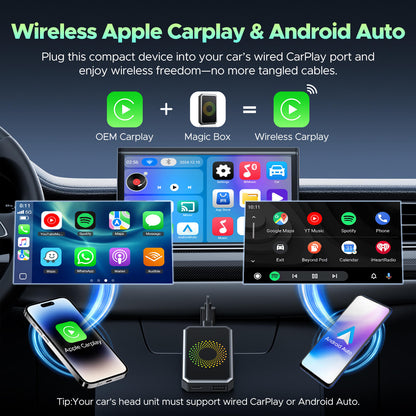 Lamtto RC23 3-in-1 Magic Video Carplay Box for Streaming Netflix/YouTube/TikTok