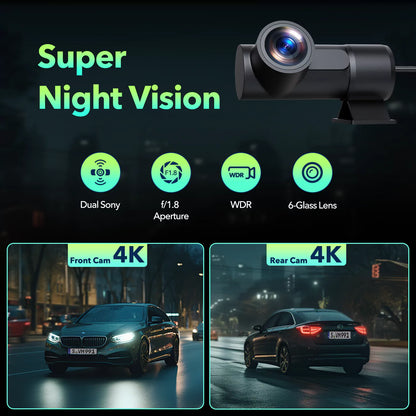 4K Front & Rear Dash Cam