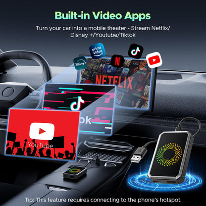 Lamtto RC23 3-in-1 Magic Video Carplay Box for Streaming Netflix/YouTube/TikTok