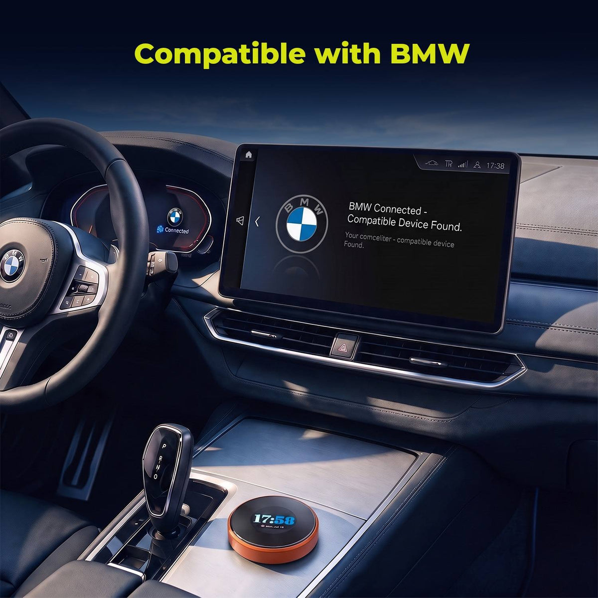 LAMTTO RC31 5G LTE CarPlay AI Box – Android 15, 8GB+128GB, Wireless CarPlay & Android Auto