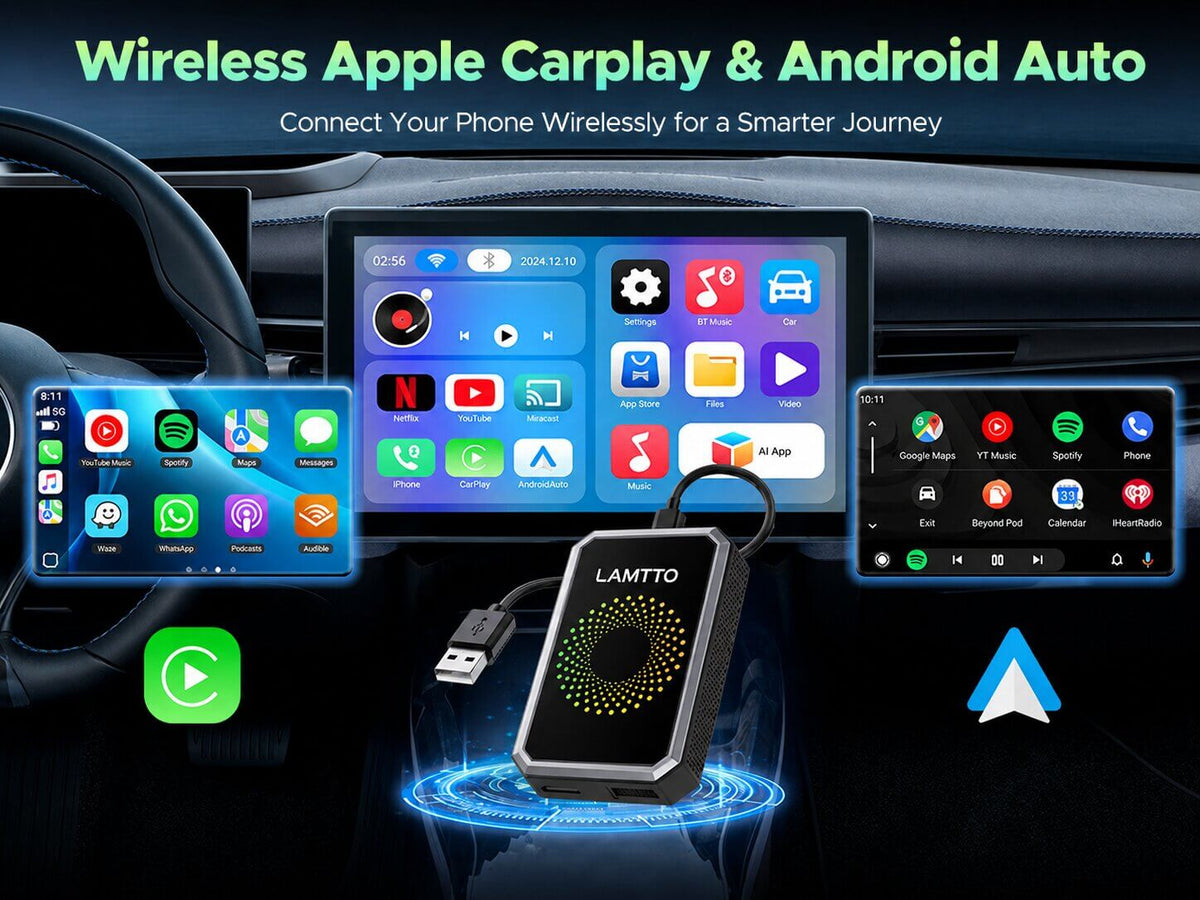 LAMTTO RC23 3-in-1 Magic Video Carplay Box for Streaming Netflix/YouTu