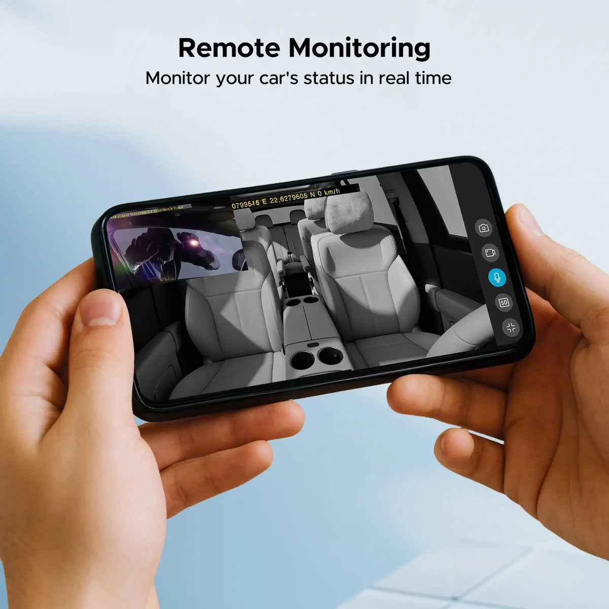 LAMTTO DC22 dash cam parking monitoring alert on phone app