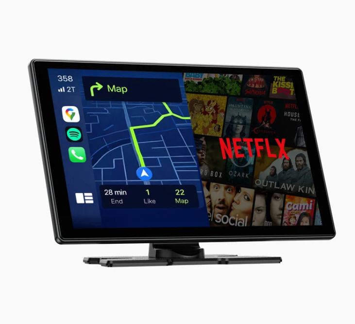 LAMTTO RC13 9'' Touchscreen Wireless CarPlay Smart Screen with 4K Front + 1080P Rear Dash Cam