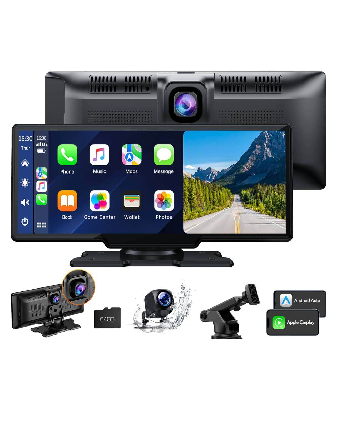 Lamtto RC06 9.26“ Wireless Car Stereo Carplay & Android Auto With Dual Cameras