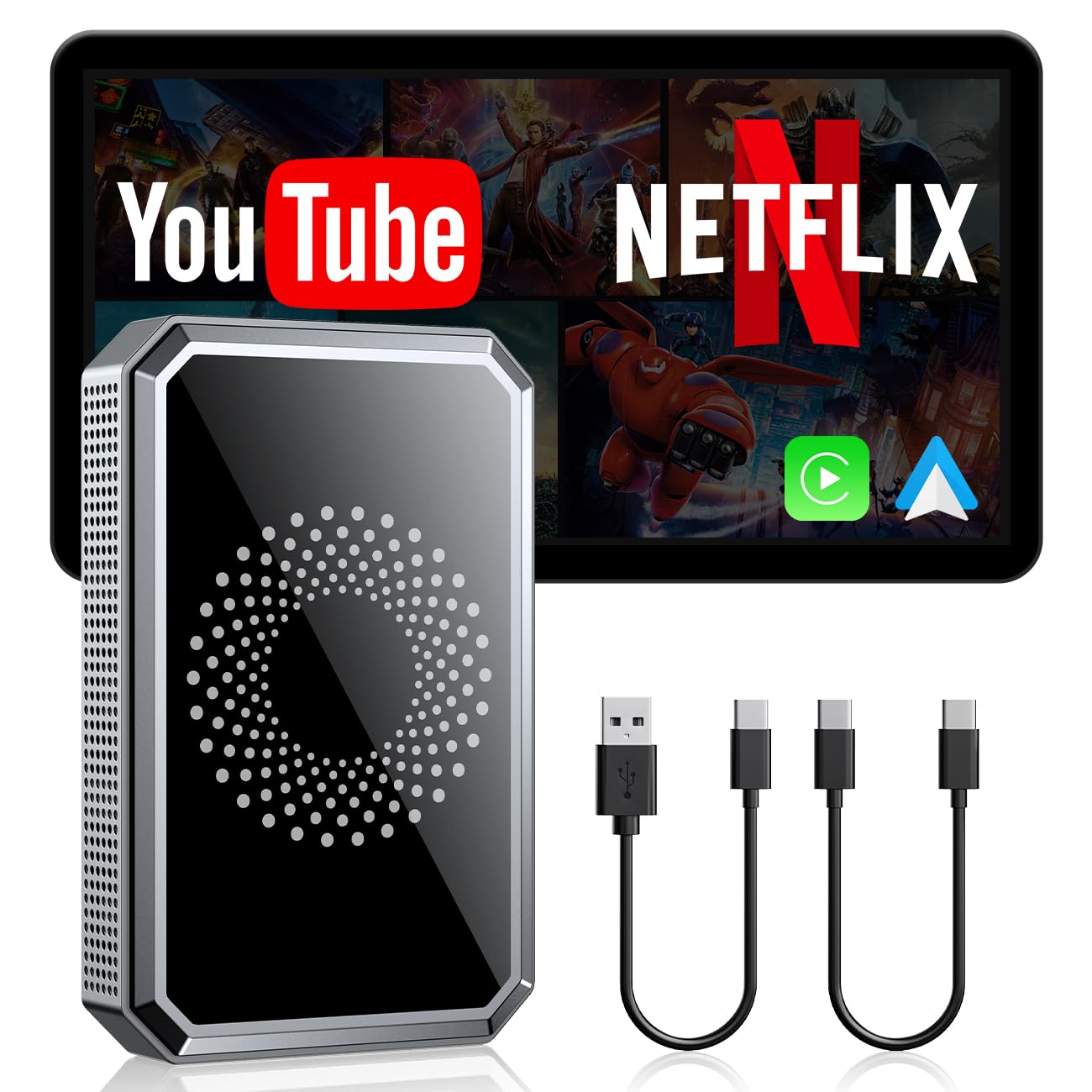 Lamtto RC23 3-in-1 Magic Video Carplay Box for Streaming Netflix/YouTube/TikTok