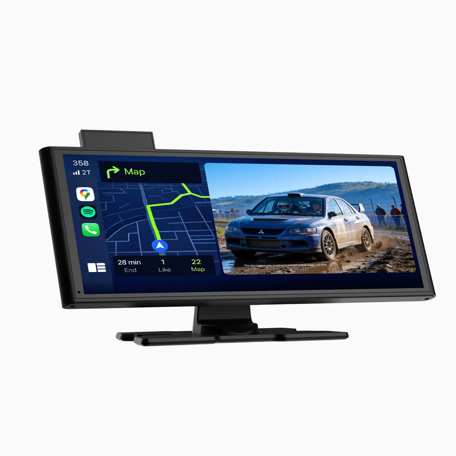 LAMTTO RC14 9.26" Wireless Car Stereo Receiver Portable Carplay Screen for Car with 4K Dash Cam